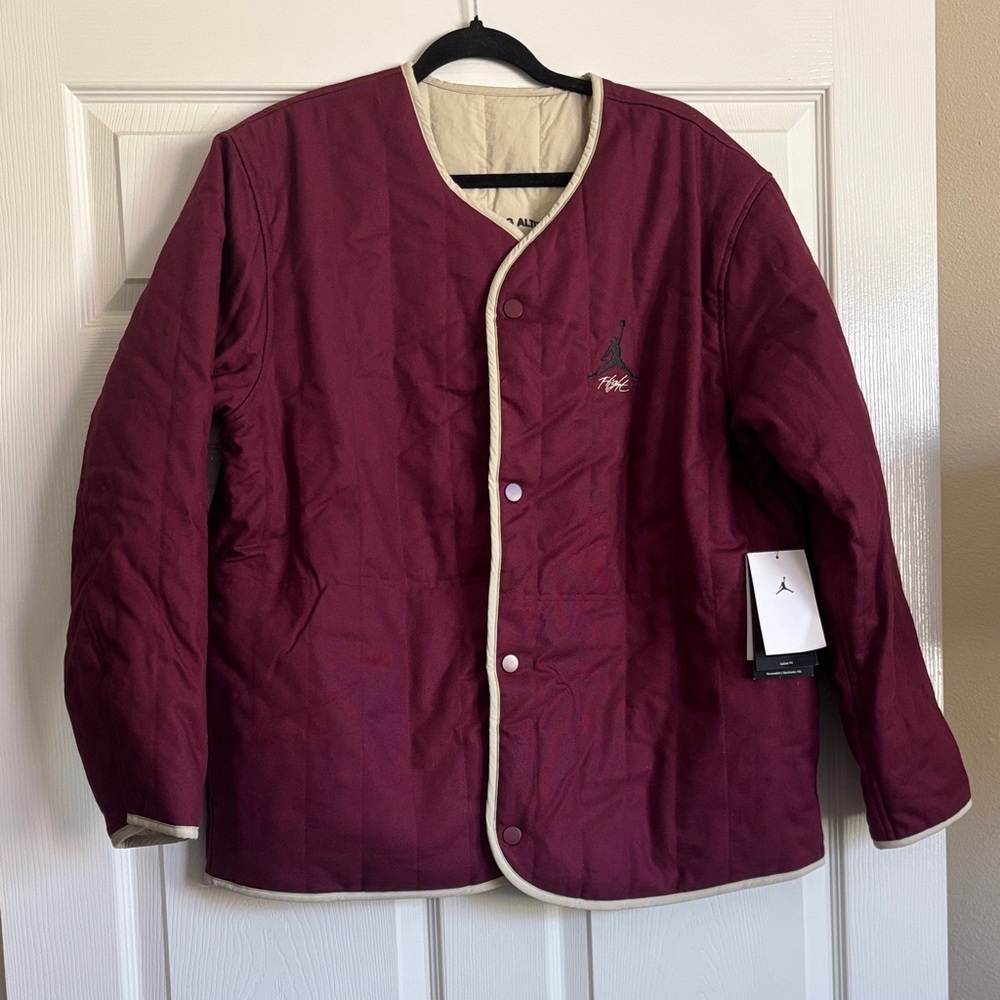 Jordan Burgundy Quilted Jacket